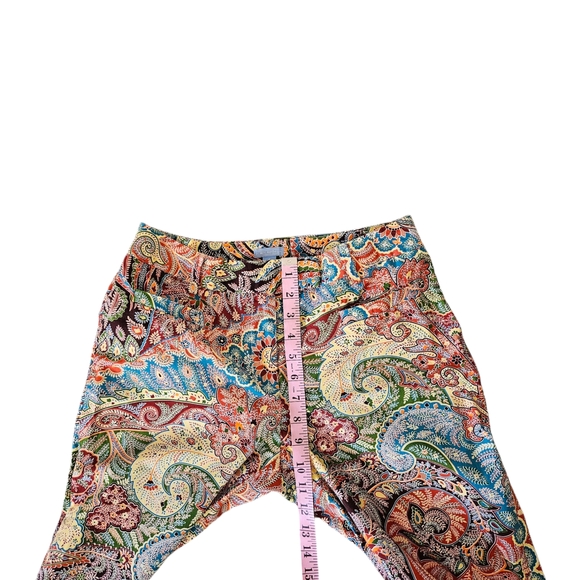 J. McLaughlin Women's Paisley Crop Pants Size 4 Cotto Spring Summer - Picture 7 of 15